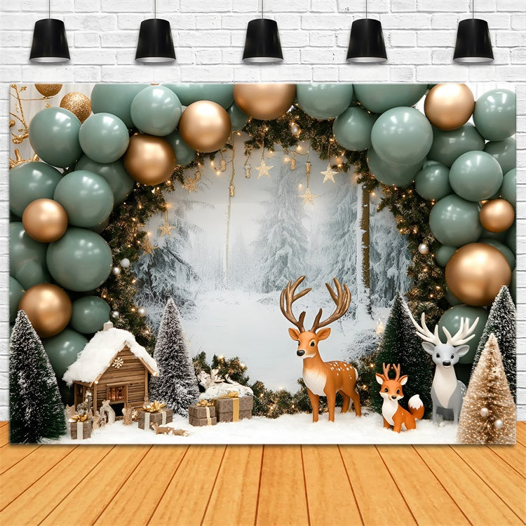 Smash Cake Backdrop Winter Wonderland Lodge Backdrop UK GQ6-334