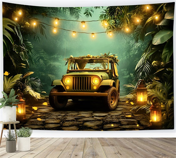 Cake Smash Backdrops Jungle Safari Ride Backdrop UK GQ6-335