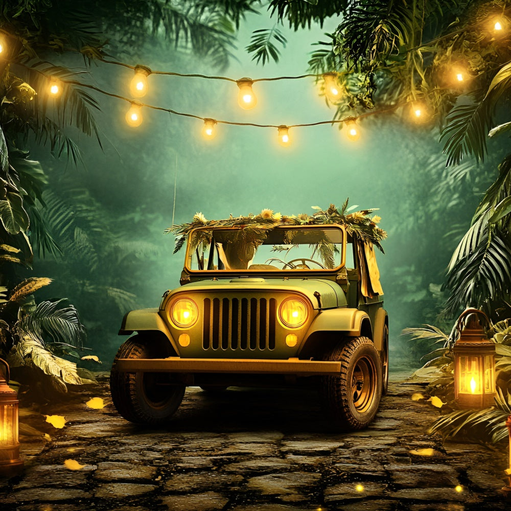 Cake Smash Backdrops Jungle Safari Ride Backdrop UK GQ6-335