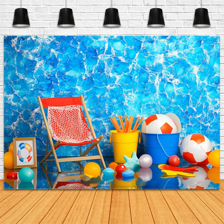 Summer Photo Backdrop Seaside Toyland Vibes Backdrop UK GQ6-55
