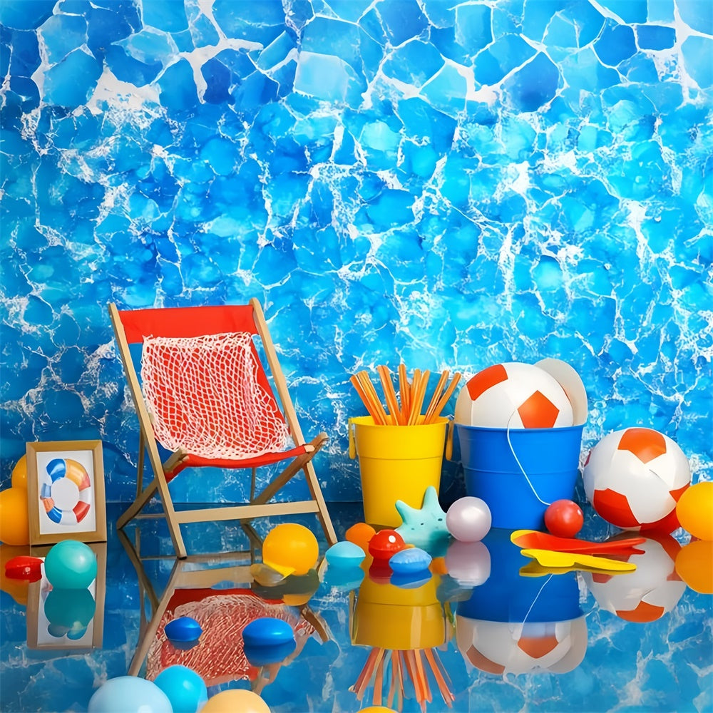 Summer Photo Backdrop Seaside Toyland Vibes Backdrop UK GQ6-55