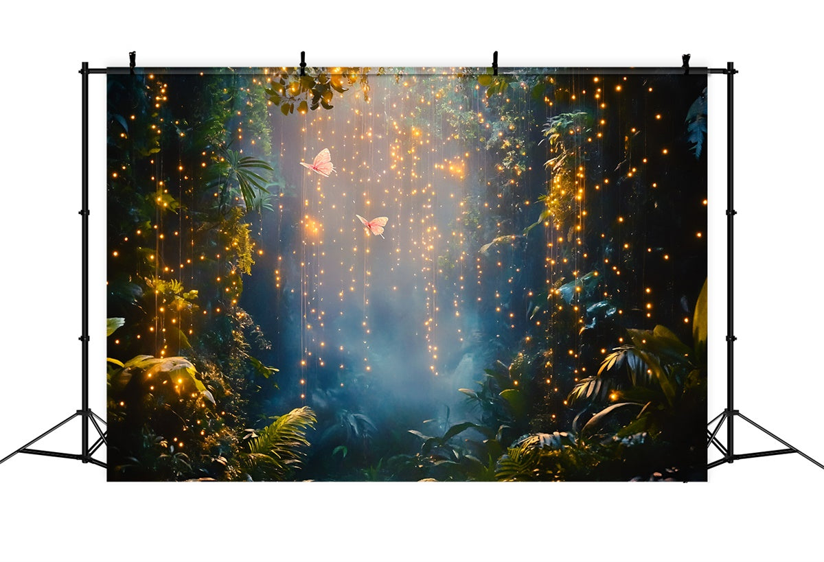 Magical Forest Backdrop Sparkling Rainfall Forest Summer Backdrop UK GQ6-61