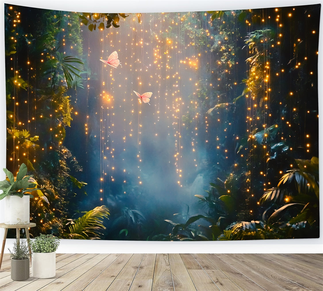 Magical Forest Backdrop Sparkling Rainfall Forest Summer Backdrop UK GQ6-61