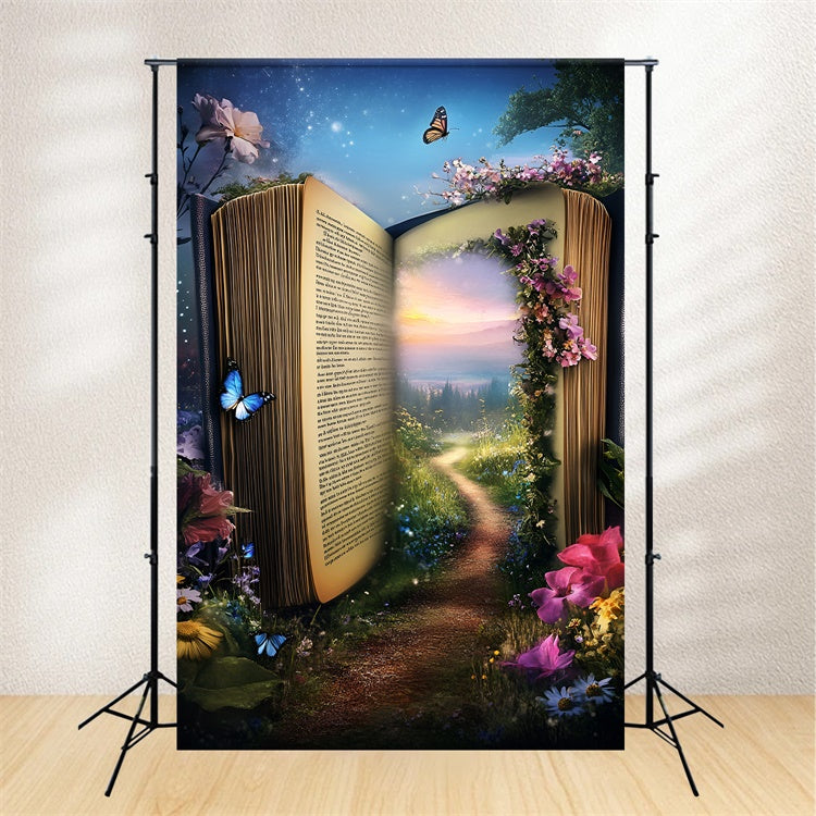 Forest Photo Backdrop Fairytale Journey Book Summer Photo Backdrop UK GQ6-62