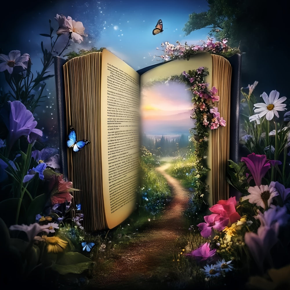 Forest Photo Backdrop Fairytale Journey Book Summer Photo Backdrop UK GQ6-62