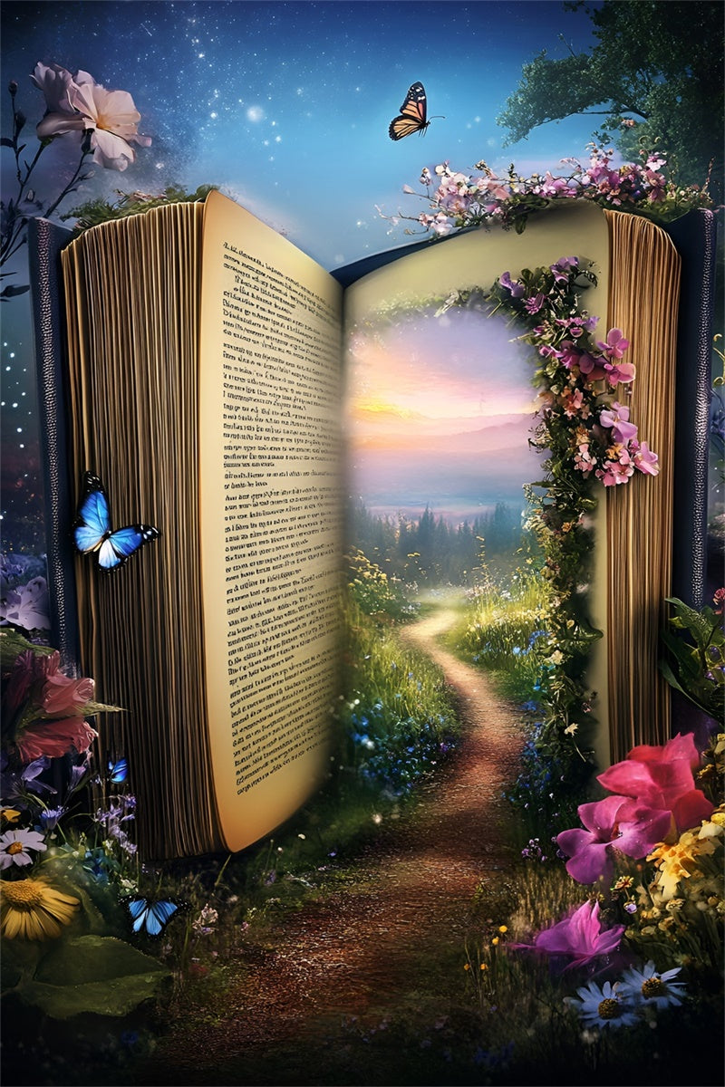 Forest Photo Backdrop Fairytale Journey Book Summer Photo Backdrop UK GQ6-62