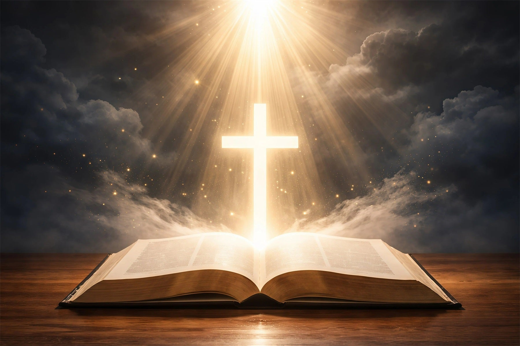 Easter Backdrop Church Glorious Cross Holy Book Easter Photography Backdrop UK GQ61-3