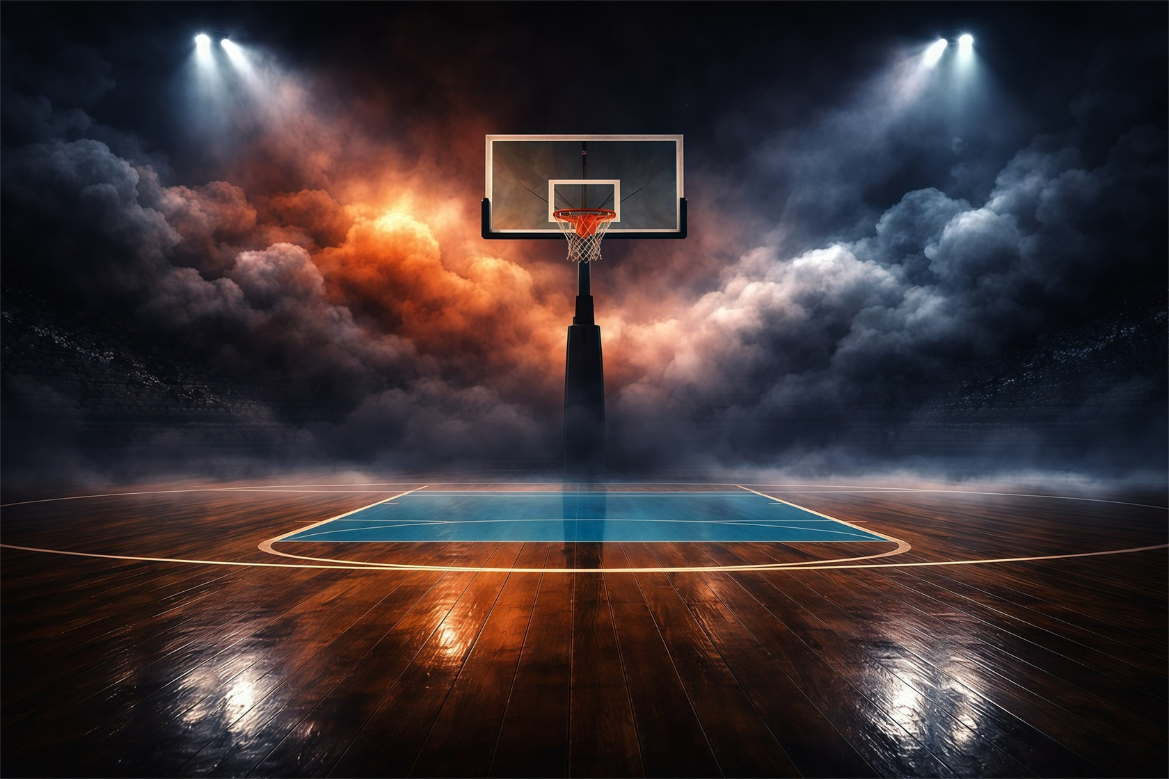 Basketball Backdrop Abstract Cloud Dramatic Stadium Court Sports Backdrops UK GQ61-80