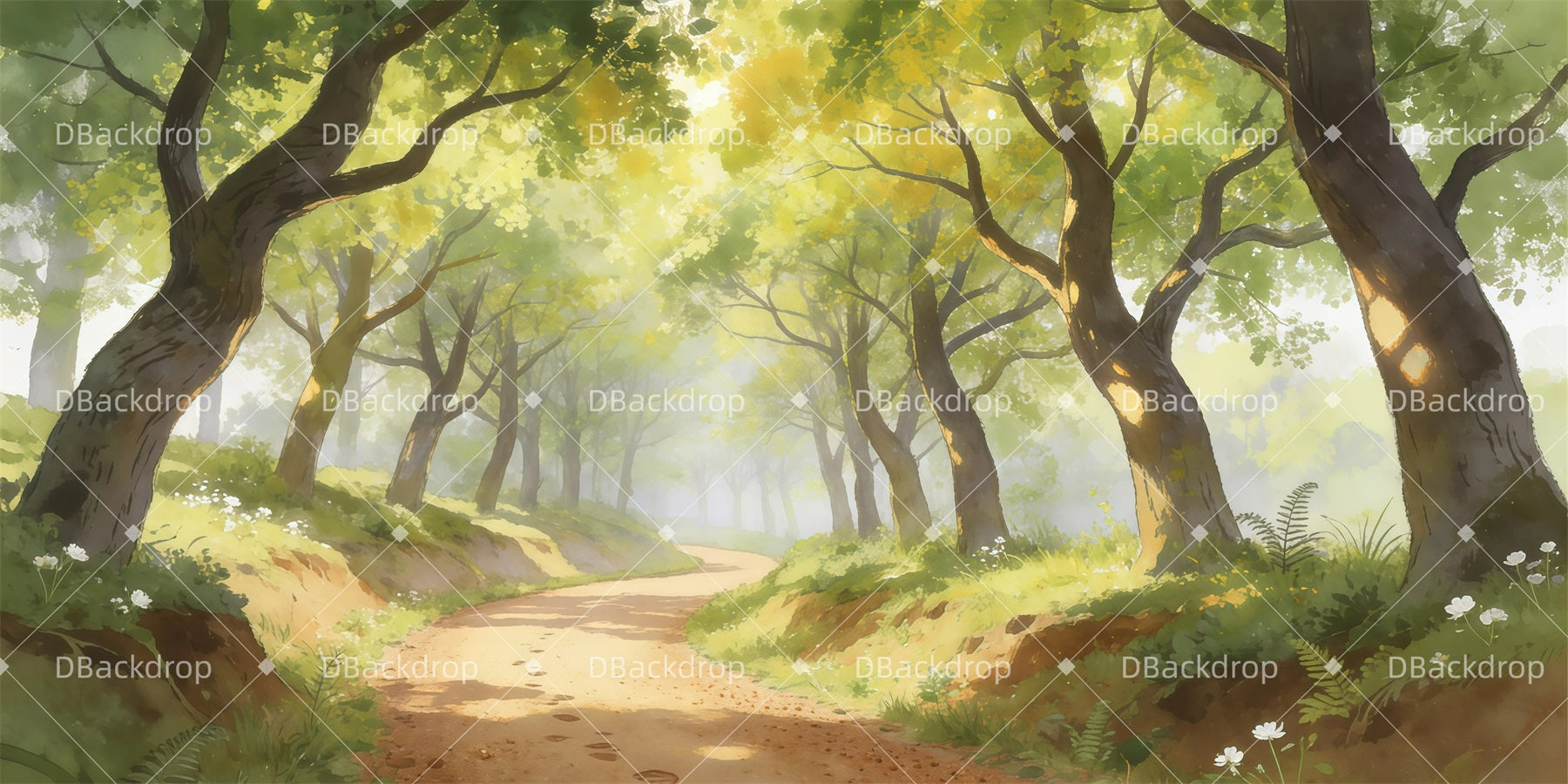 Movie Theater Backdrop Forest Path Trail Stage Backdrop Ideas UK GQ62-T13