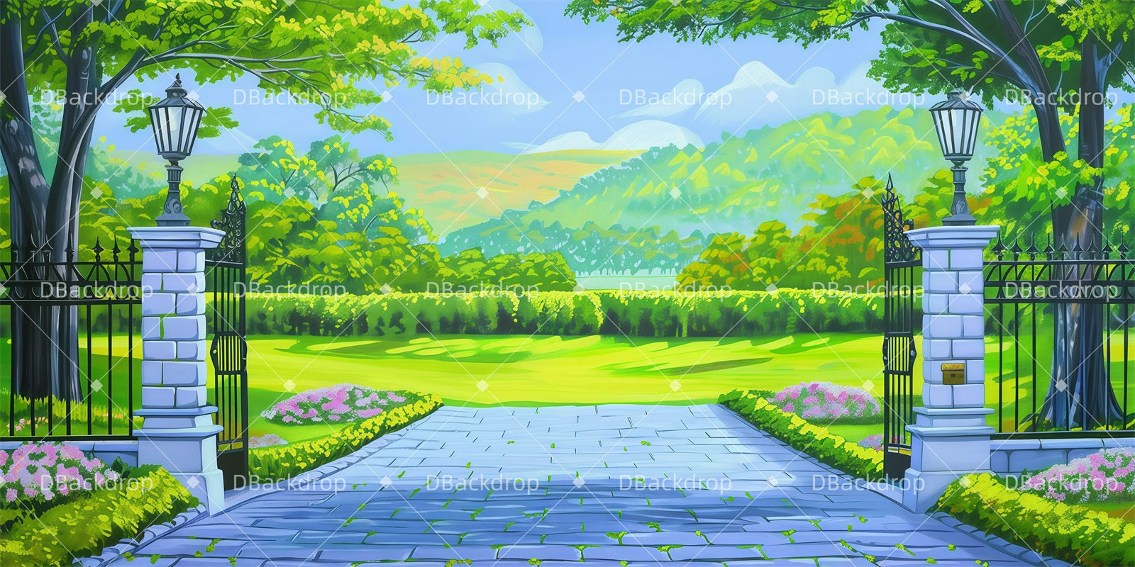 Professional Stage Backdrops Central Park Scenic Backdrops UK GQ62-T45
