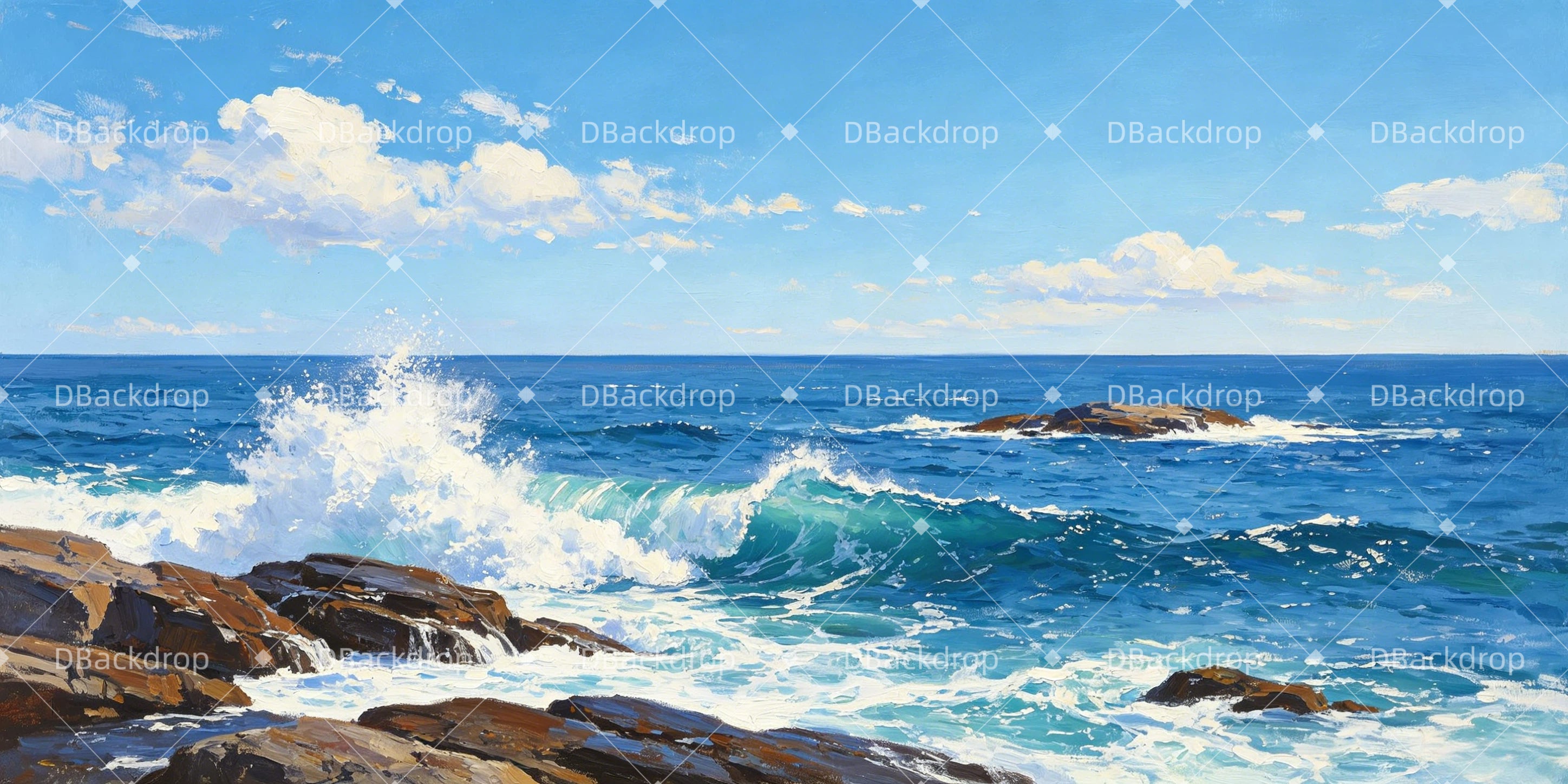 Scenery Backdrops For Theater Coastline Vista Scenic Backdrops UK GQ65-T36