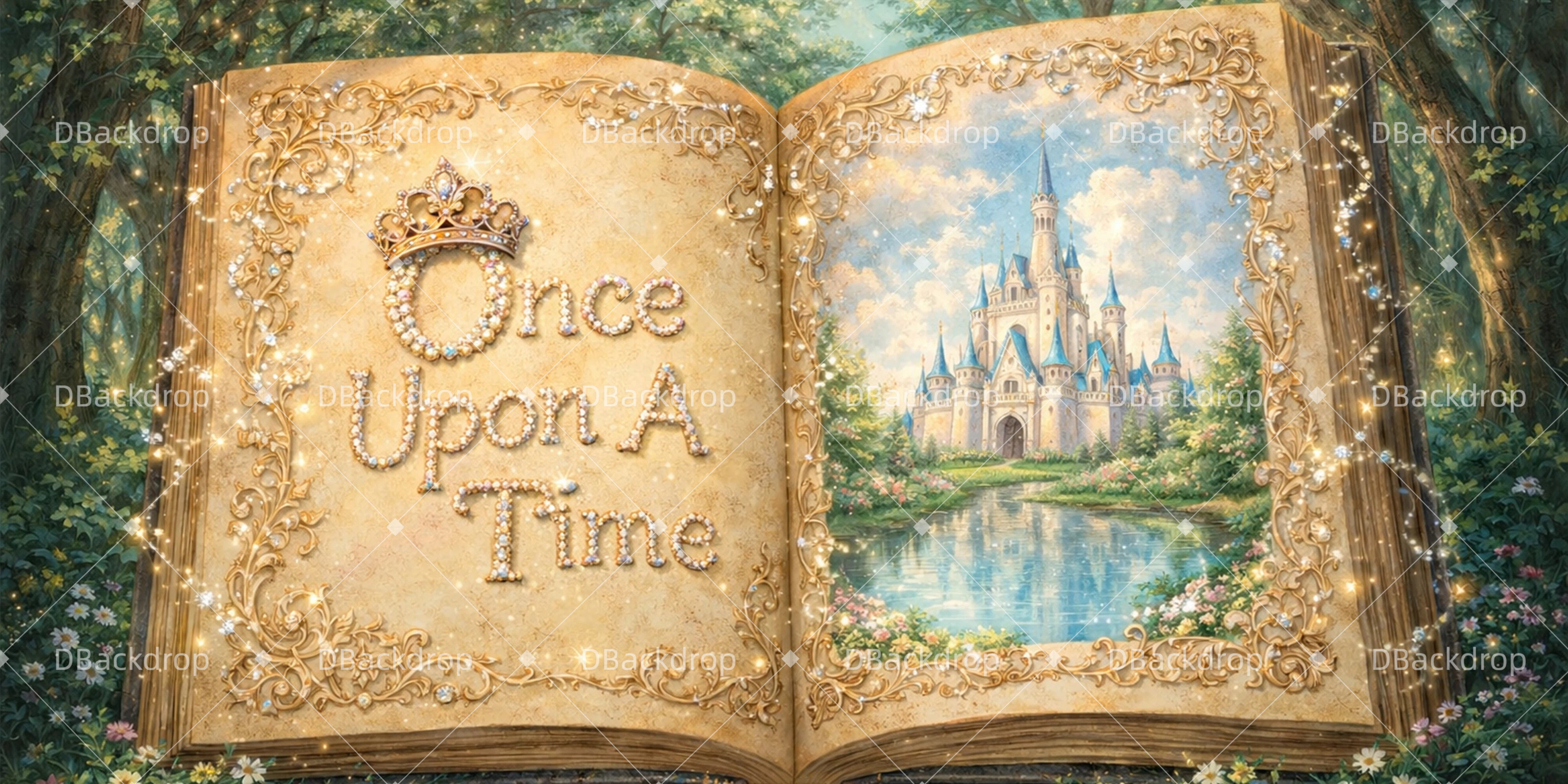 Stage Backdrop Fairytale Storybook Theater Backdrops For Sale UK GQ65-T4