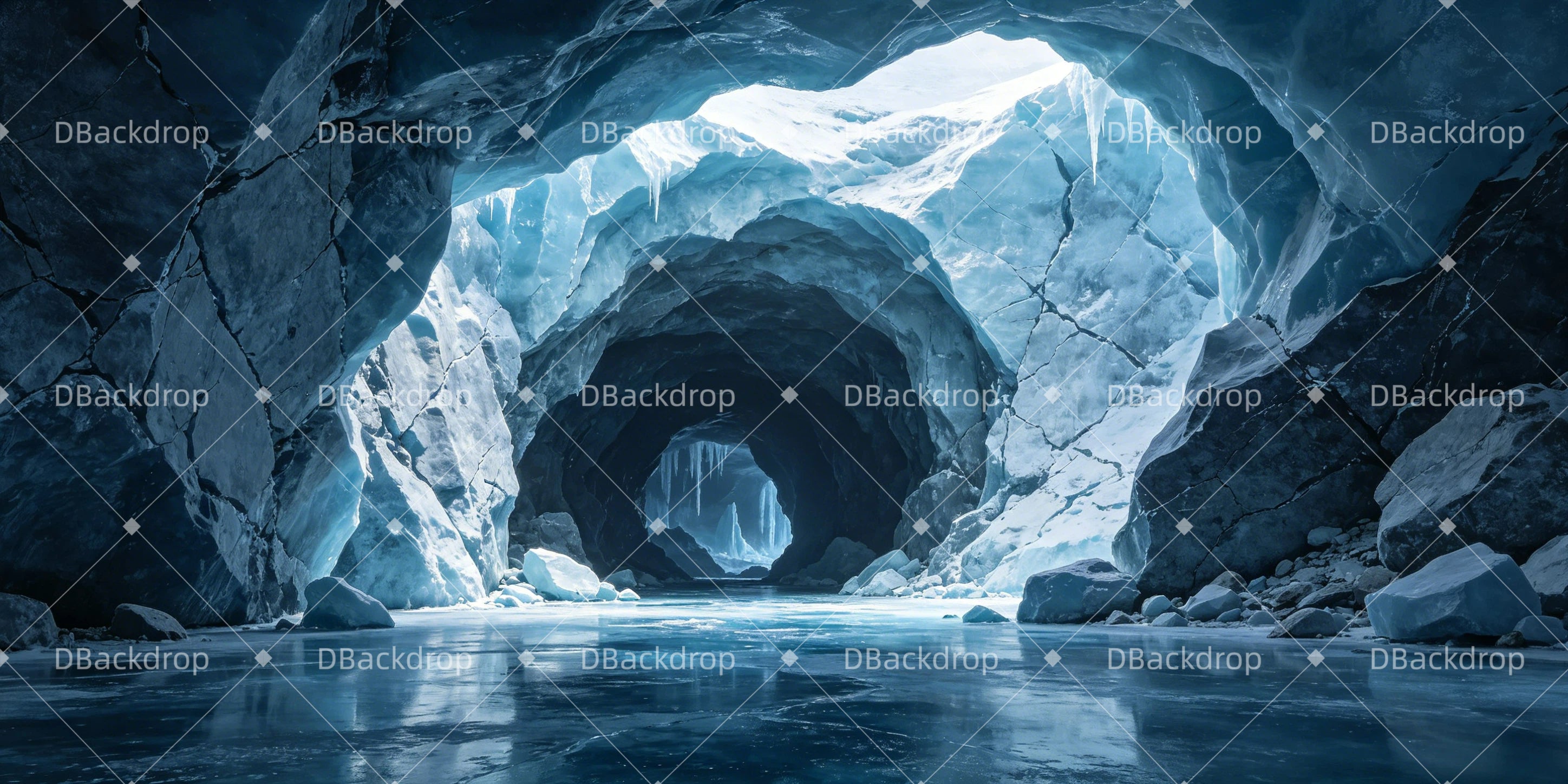 Large Stage Backdrops Underwater Cave Backdrop For Theater UK GQ65-T64
