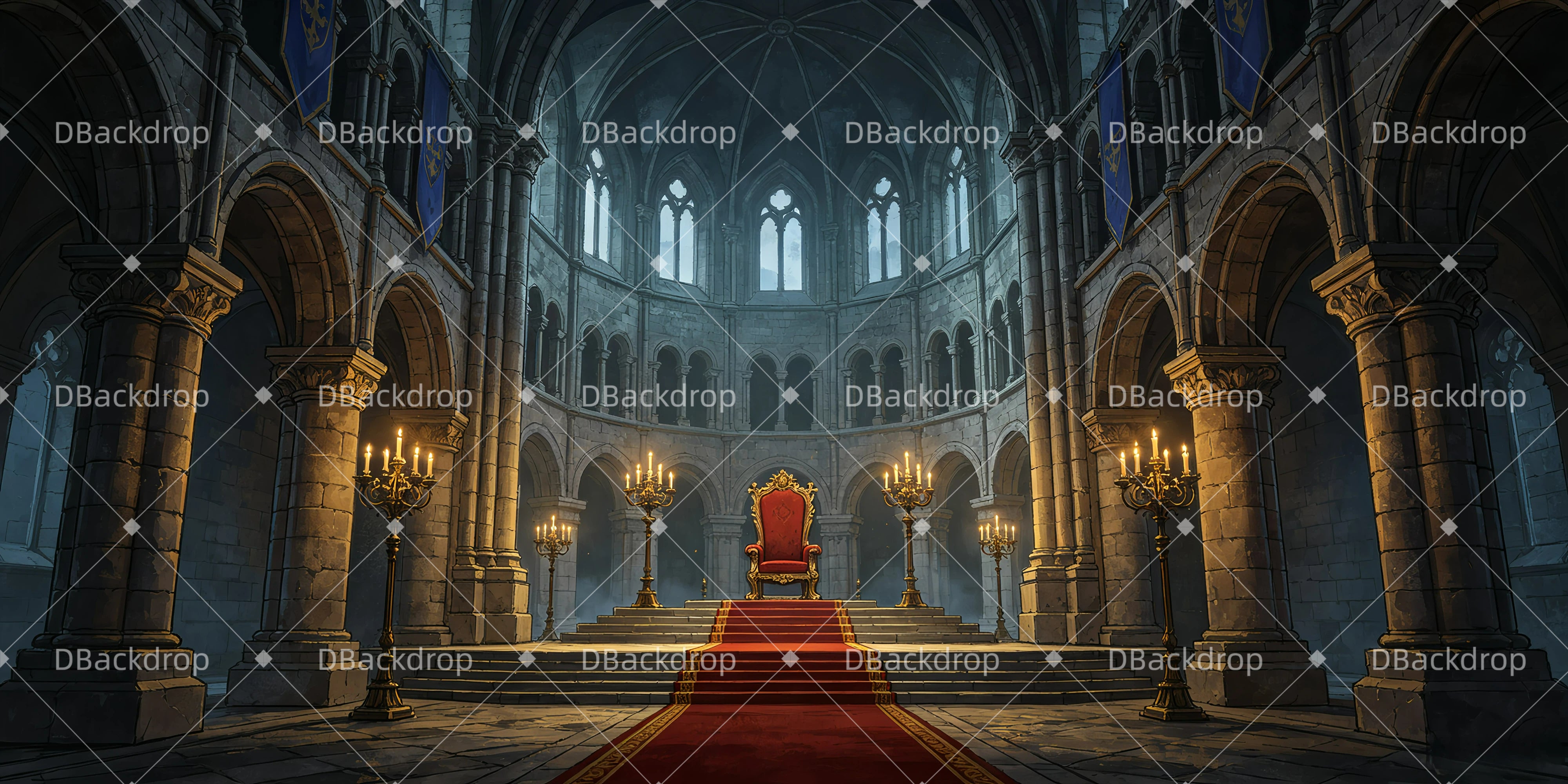 Backdrop For Theater Play Charlemagne's Palace Movie Theater Backdrop UK GQ65-T95