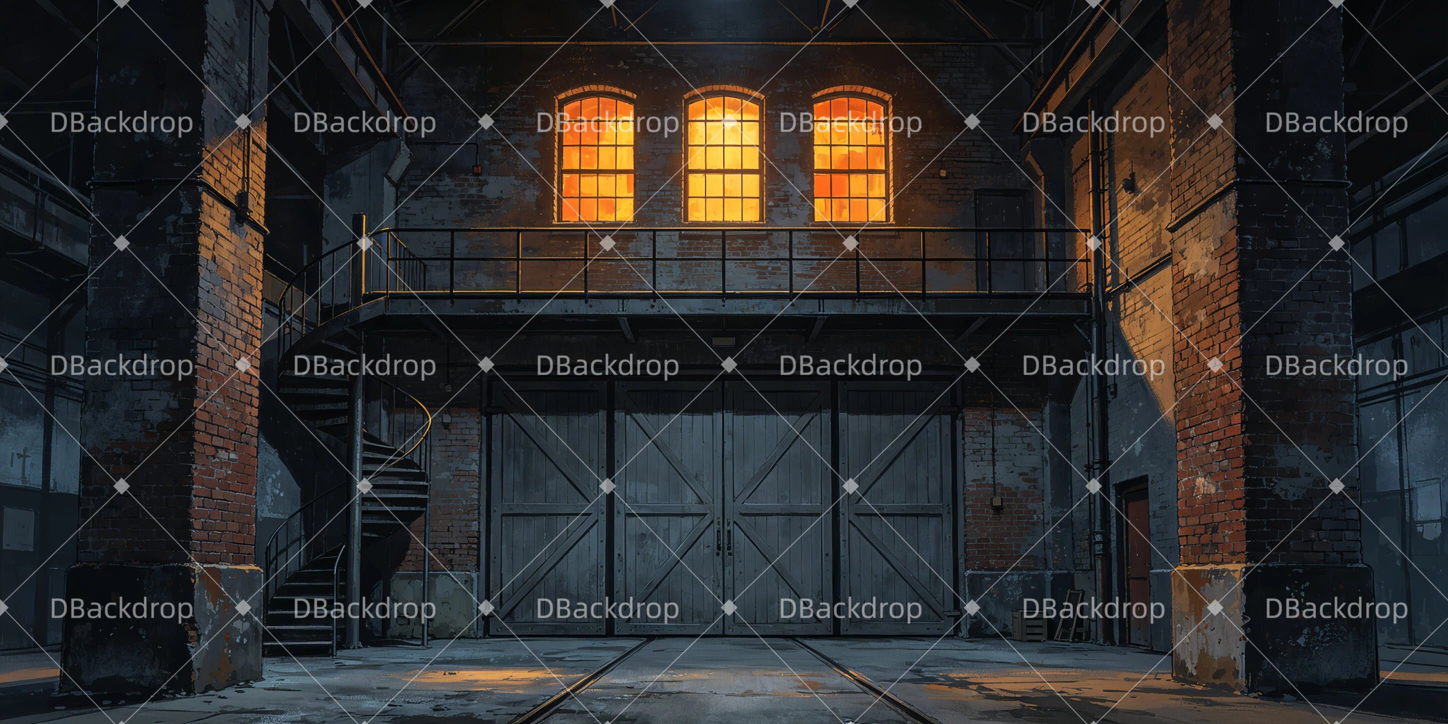 Large Stage Backdrops Industrial Warehouse Backdrop For UK Theater GQ66-T10