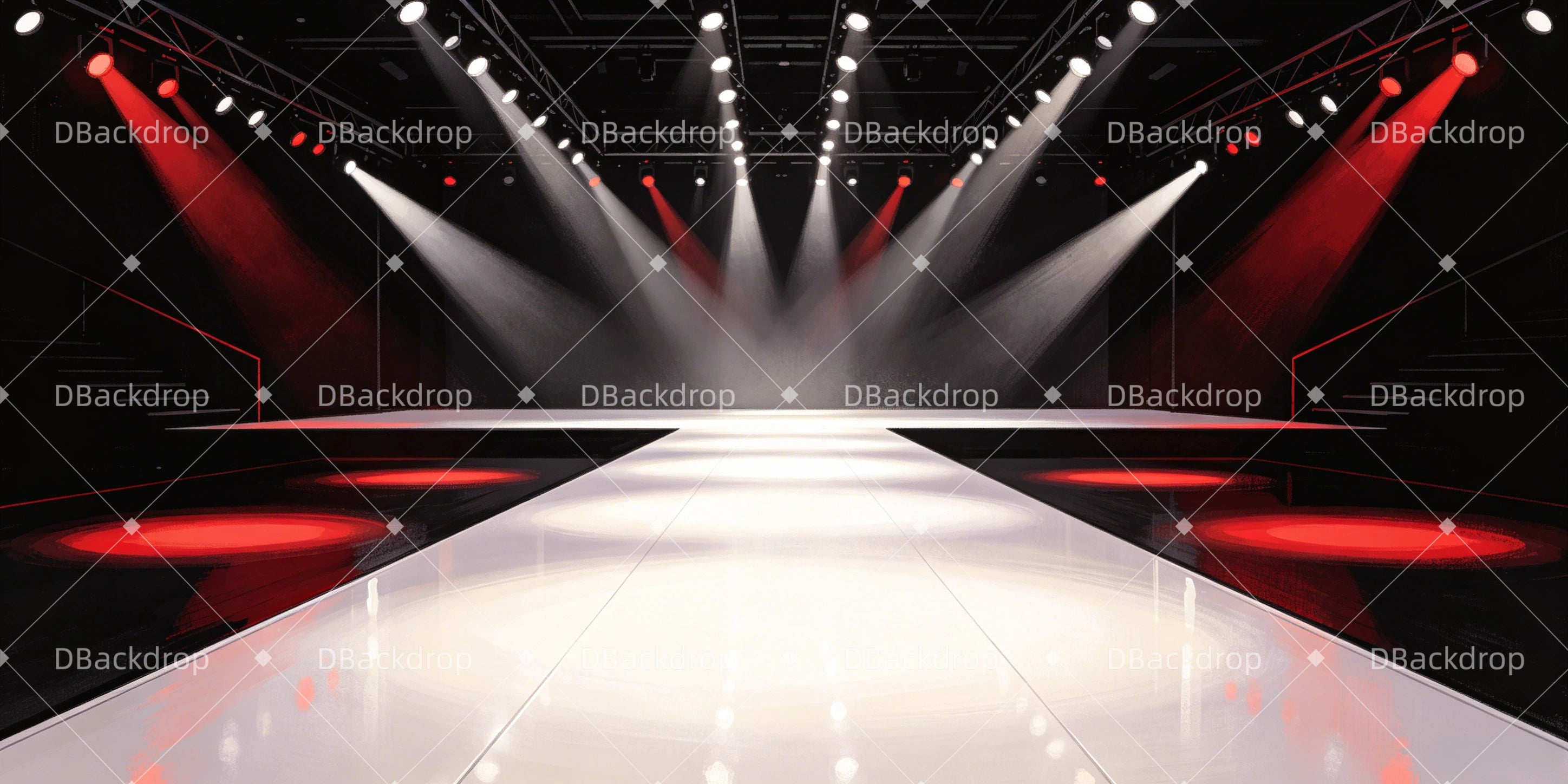 Broadway Stage Backdrop Milan Fashion Runway UK Performance Backdrop GQ66-T28