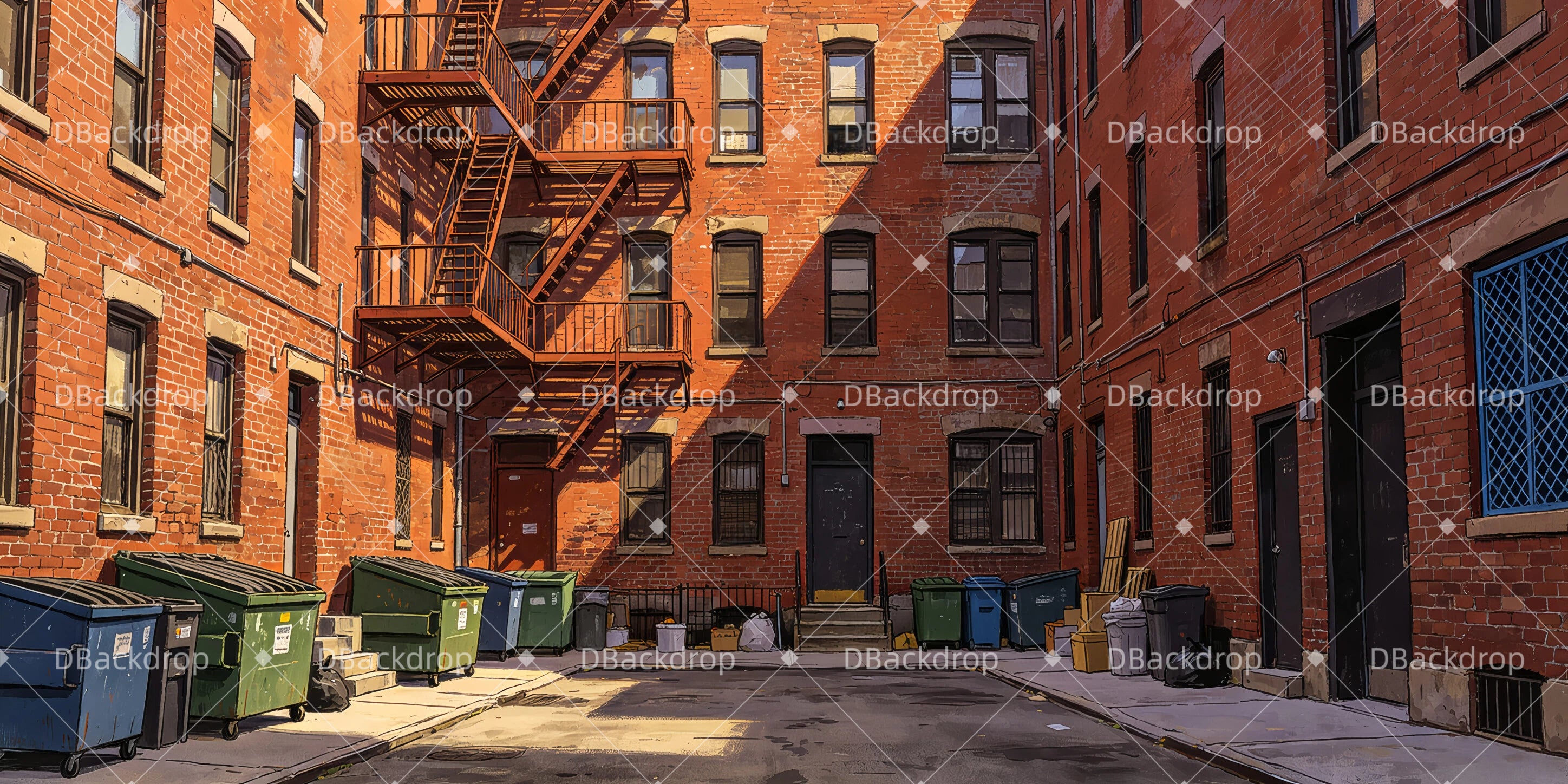 Theater Backdrop City Back Alley Stage UK Backdrop Ideas GQ66-T3