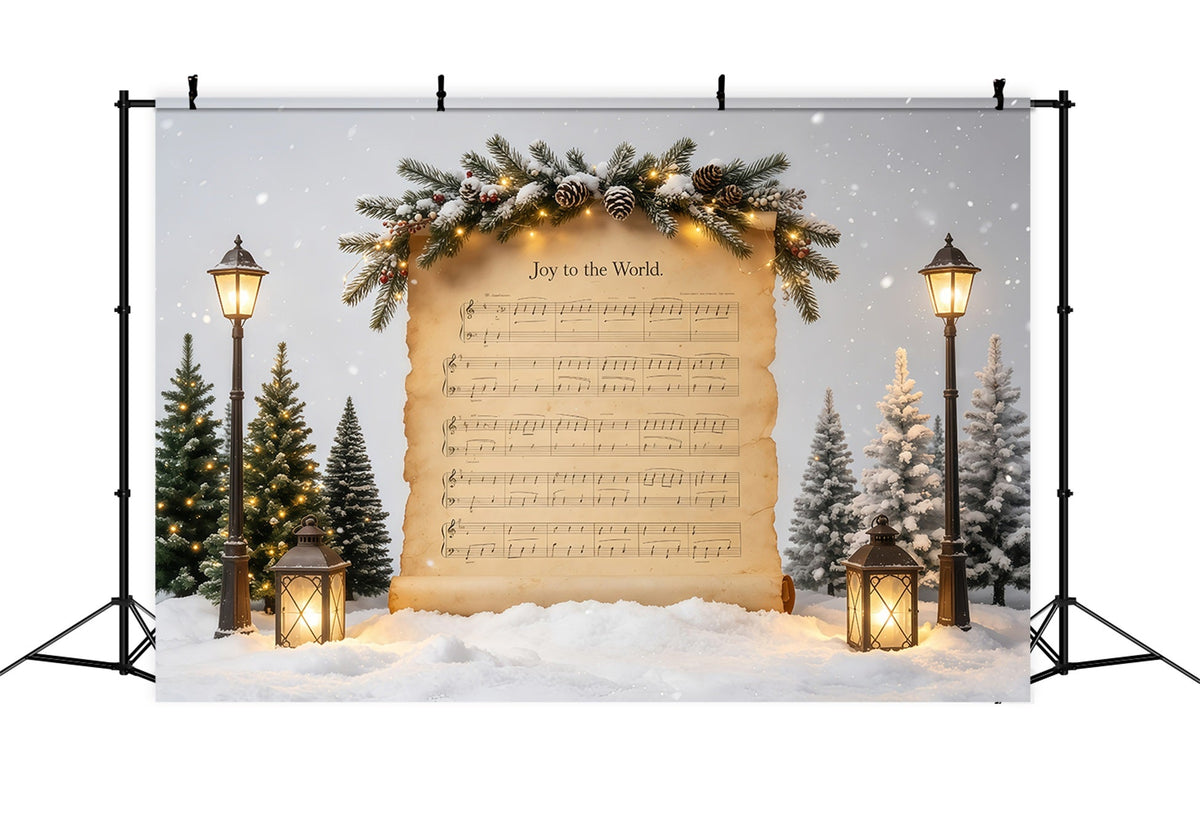 Christmas Song Backdrop Joy to the World Music Backdrop Christmas UK GQ68-82