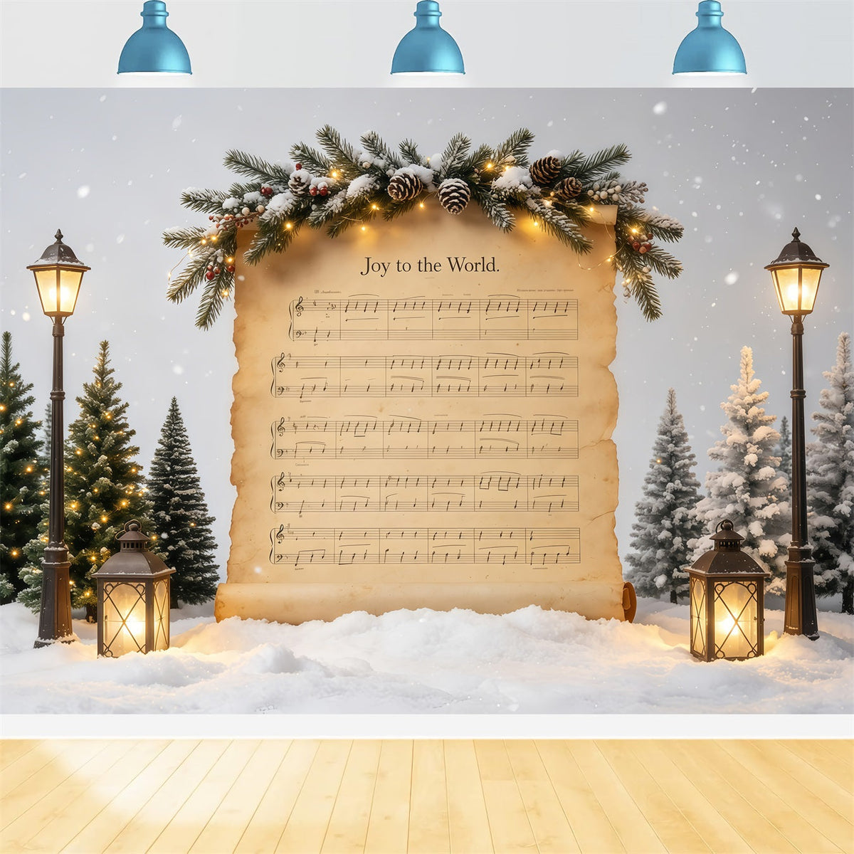 Christmas Song Backdrop Joy to the World Music Backdrop Christmas UK GQ68-82