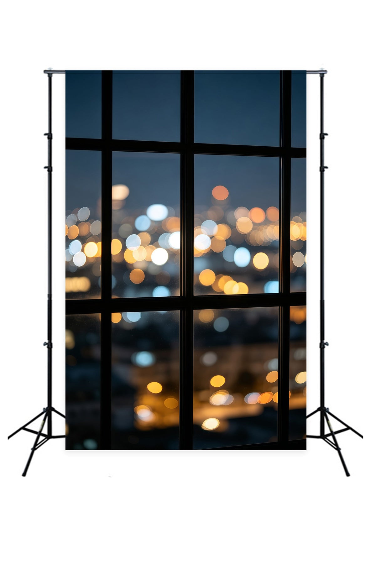 Christmas Bokeh Backdrop Night City Window View Christmas Photography Backdrop UK GQ69-24