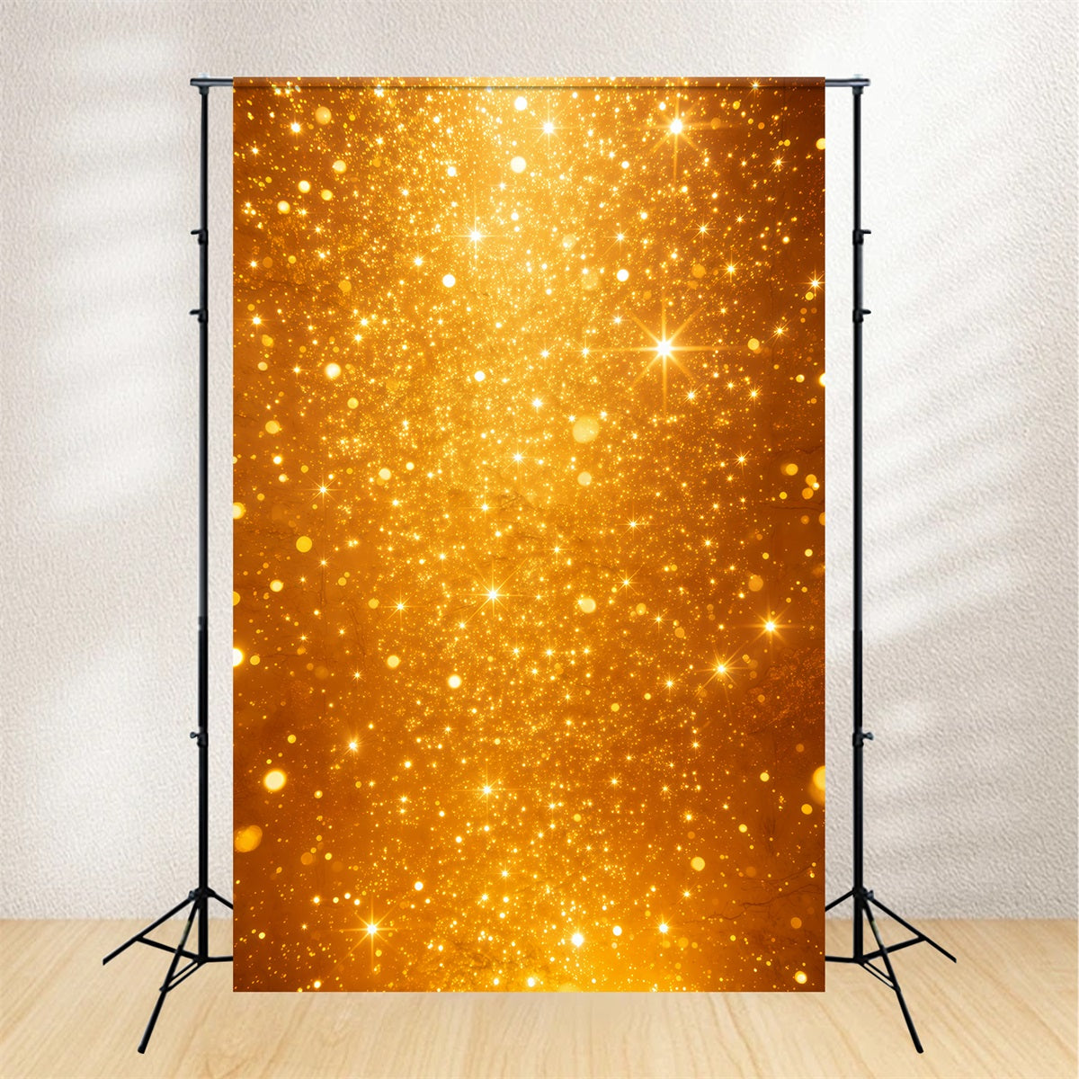 Christmas Bokeh Backdrop Golden Glitter Light Burst Christmas Wall Backdrops UK GQ69-36