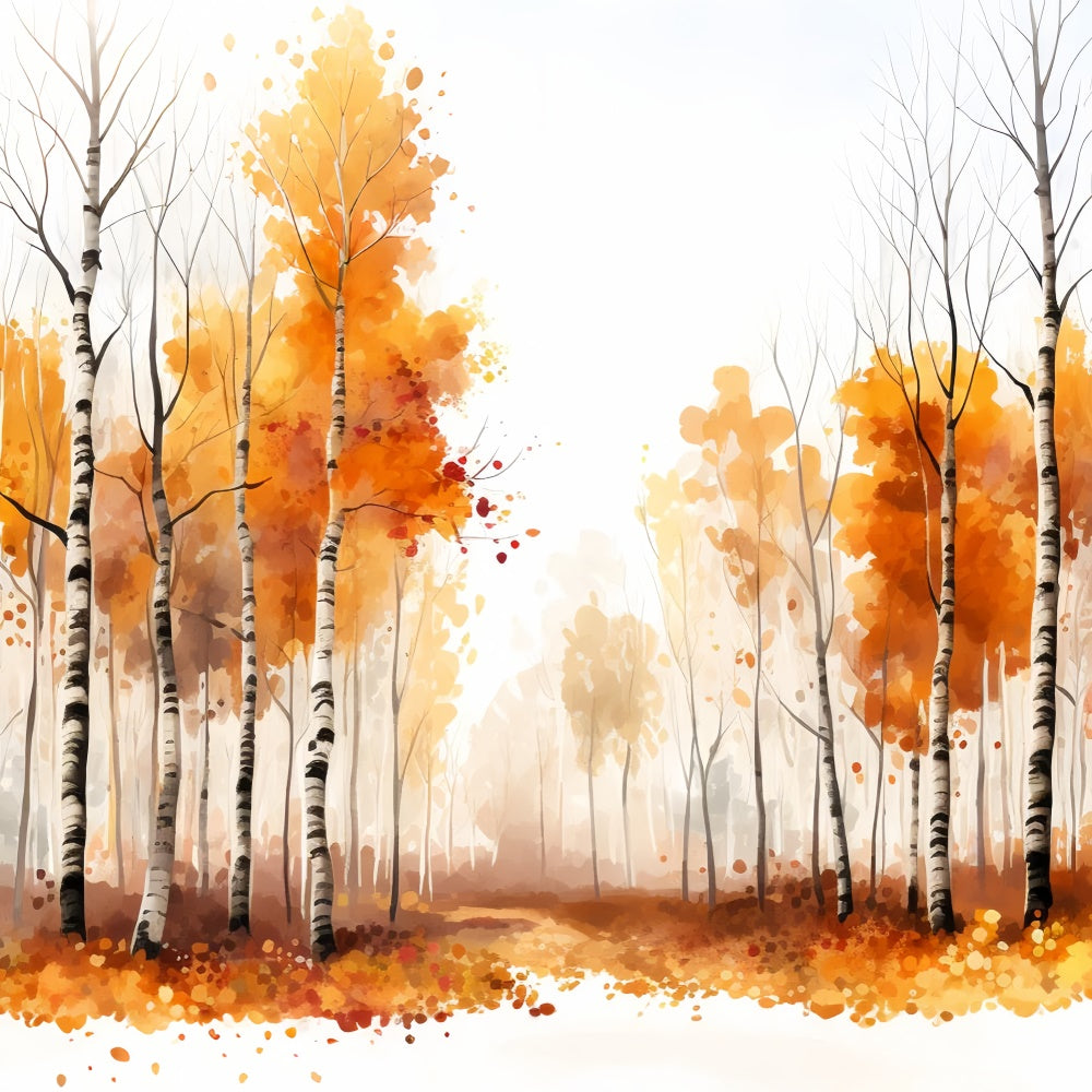 Backdrops Fine Art Golden Fall Forest Pathway Backdrop UK GTY-113