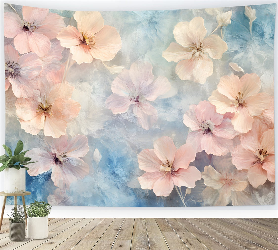 Fine Art Backdrop Soft Watercolor Blossom Backdrop UK GTY-64