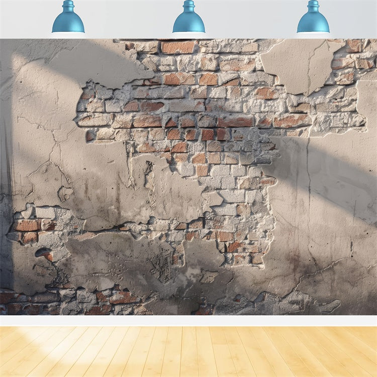 School Portrait Backdrops Rustic Aged Brick Texture Backdrop UK GTY3-102