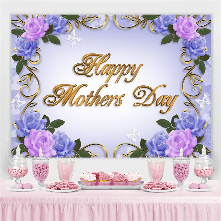 Backdrops For Mothers Day Vintage Violet Rose Frame Backdrop UK GTY3-138