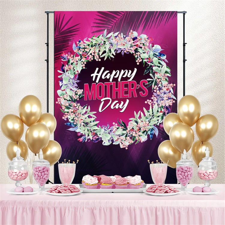 Mothers Day Backdrop Tropical Floral Wreath Custom Backdrop UK GTY3-149