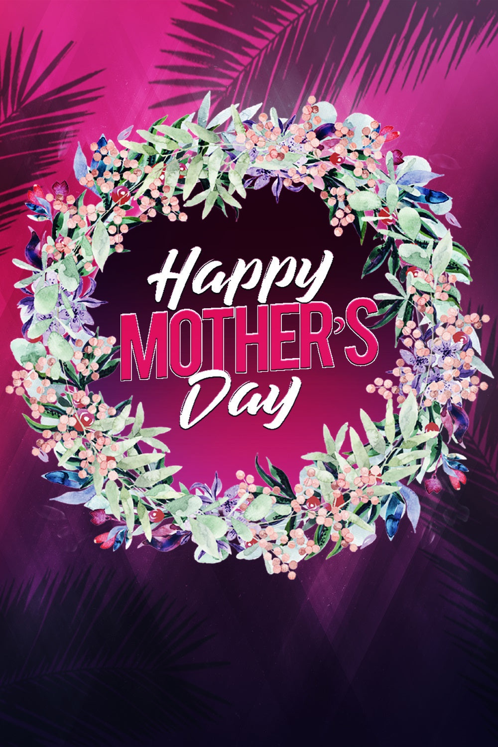 Mothers Day Backdrop Tropical Floral Wreath Custom Backdrop UK GTY3-149