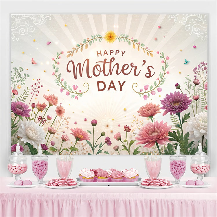 Mother's Day Backdrops Vintage Garden Floral Personalised Backdrop UK GTY3-179