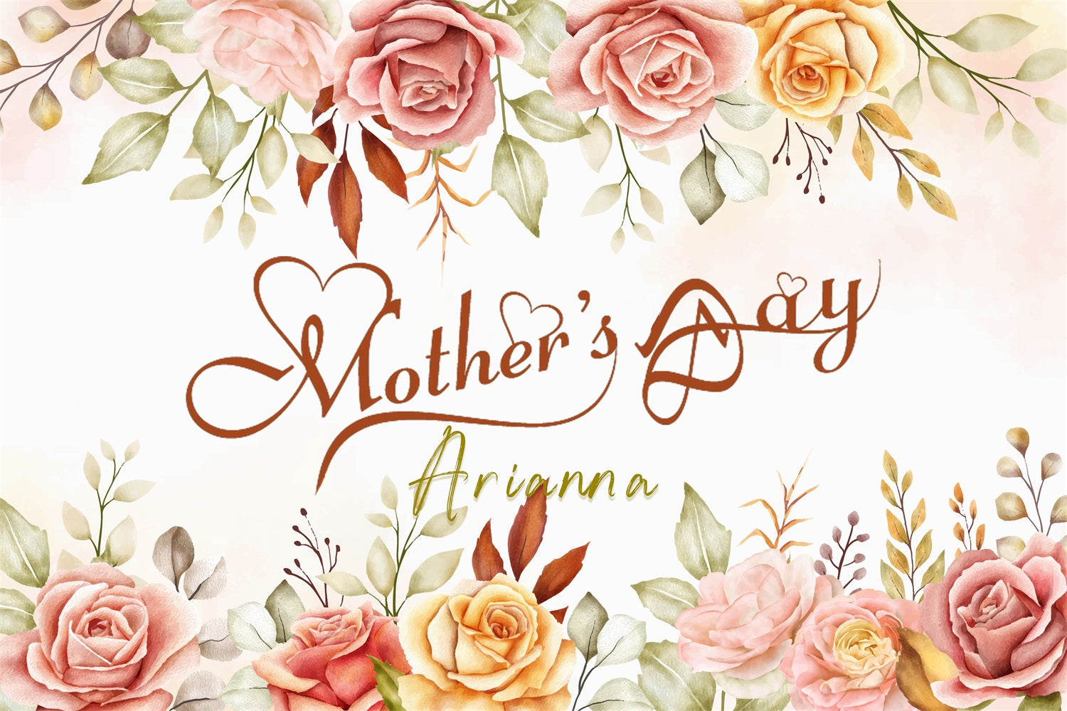 Mothers Day Backdrops Vintage Rose Customized Backdrop UK GTY3-201