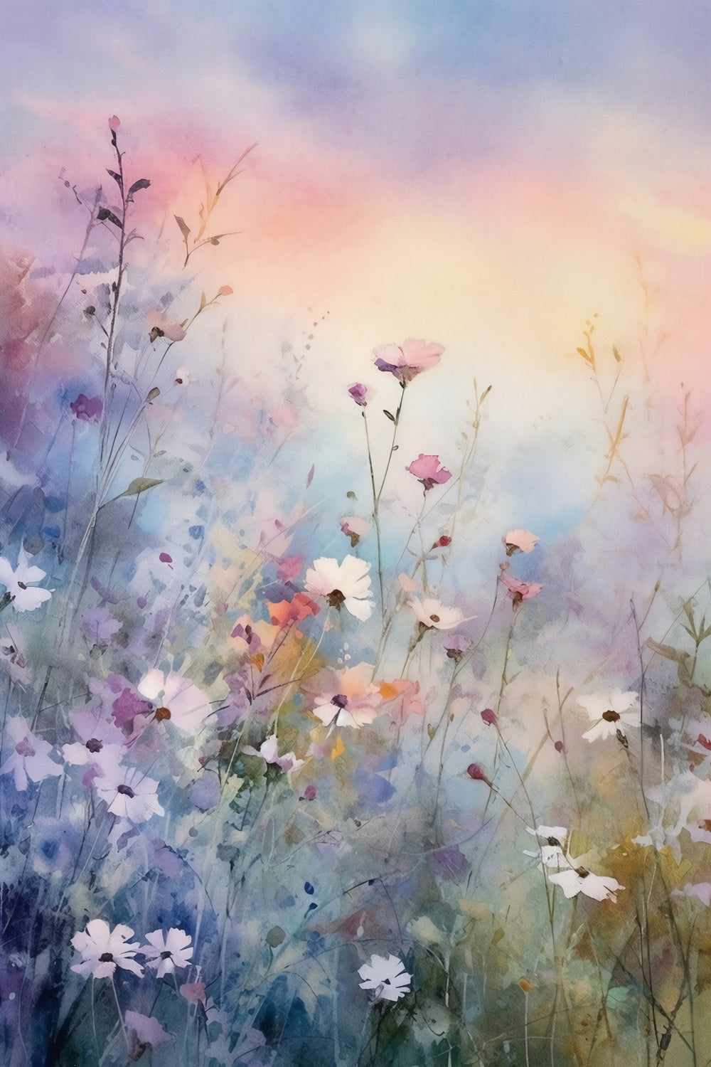 Purple Floral Backdrop Sunset Blossom Fantasy Backdrop UK GTY3-26