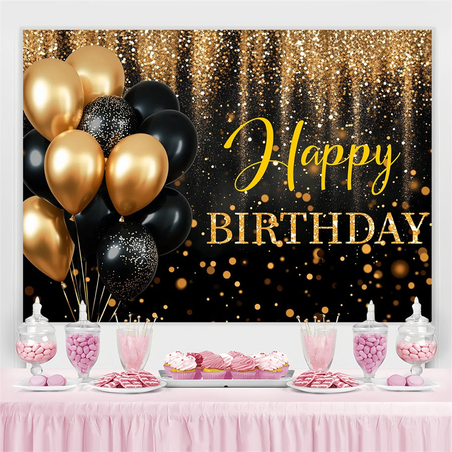 Happy Birthday Backdrop Sparkle Balloon Customized Backdrop UK GTY3-261