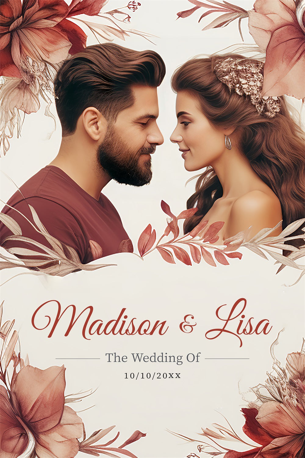 Backdrop For Wedding Dreamy Floral Custom Backdrop UK GTY3-279