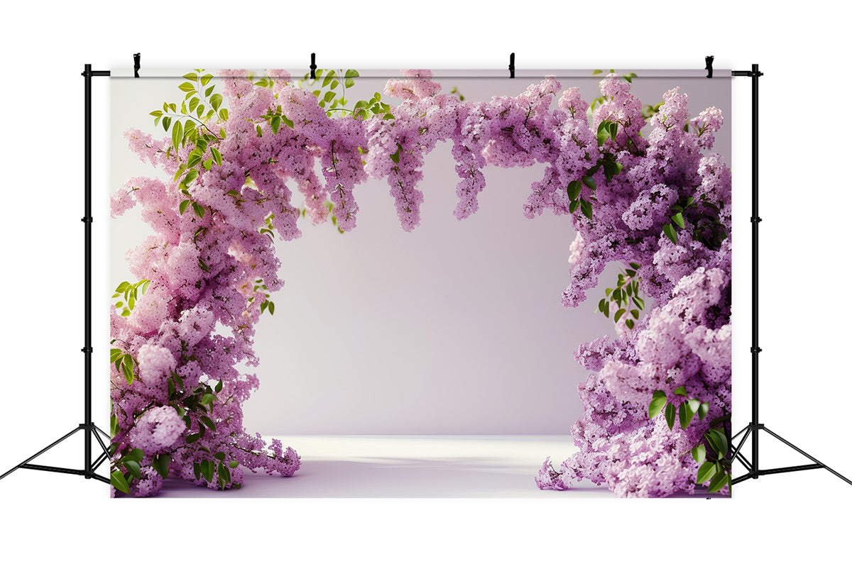 Purple Flowers Backdrop Lavender Bloom Archway Backdrop UK GTY3-37