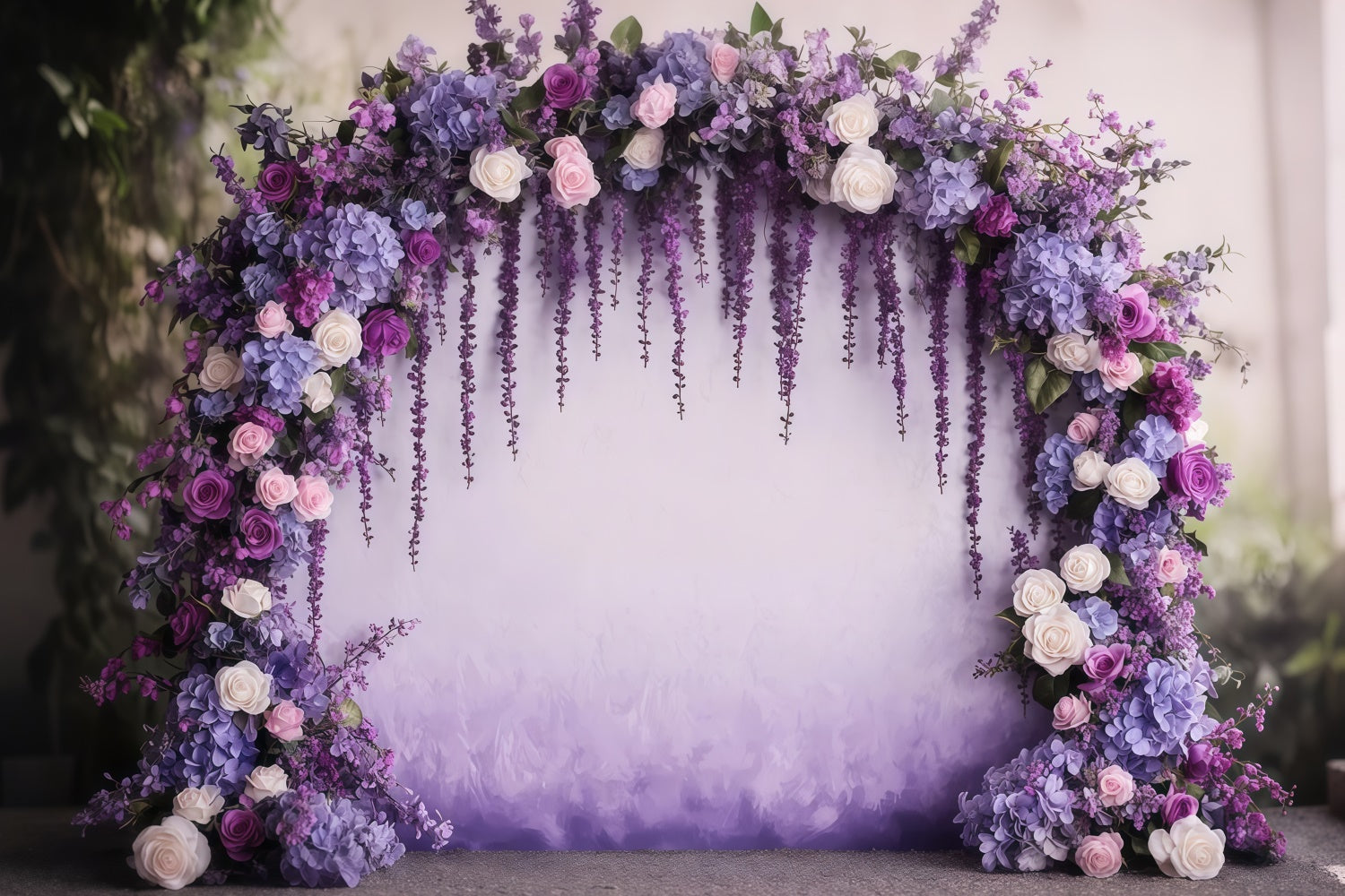 Purple Flowers Backdrop Charming Lavender Hydrangea Backdrop UK GTY3-42