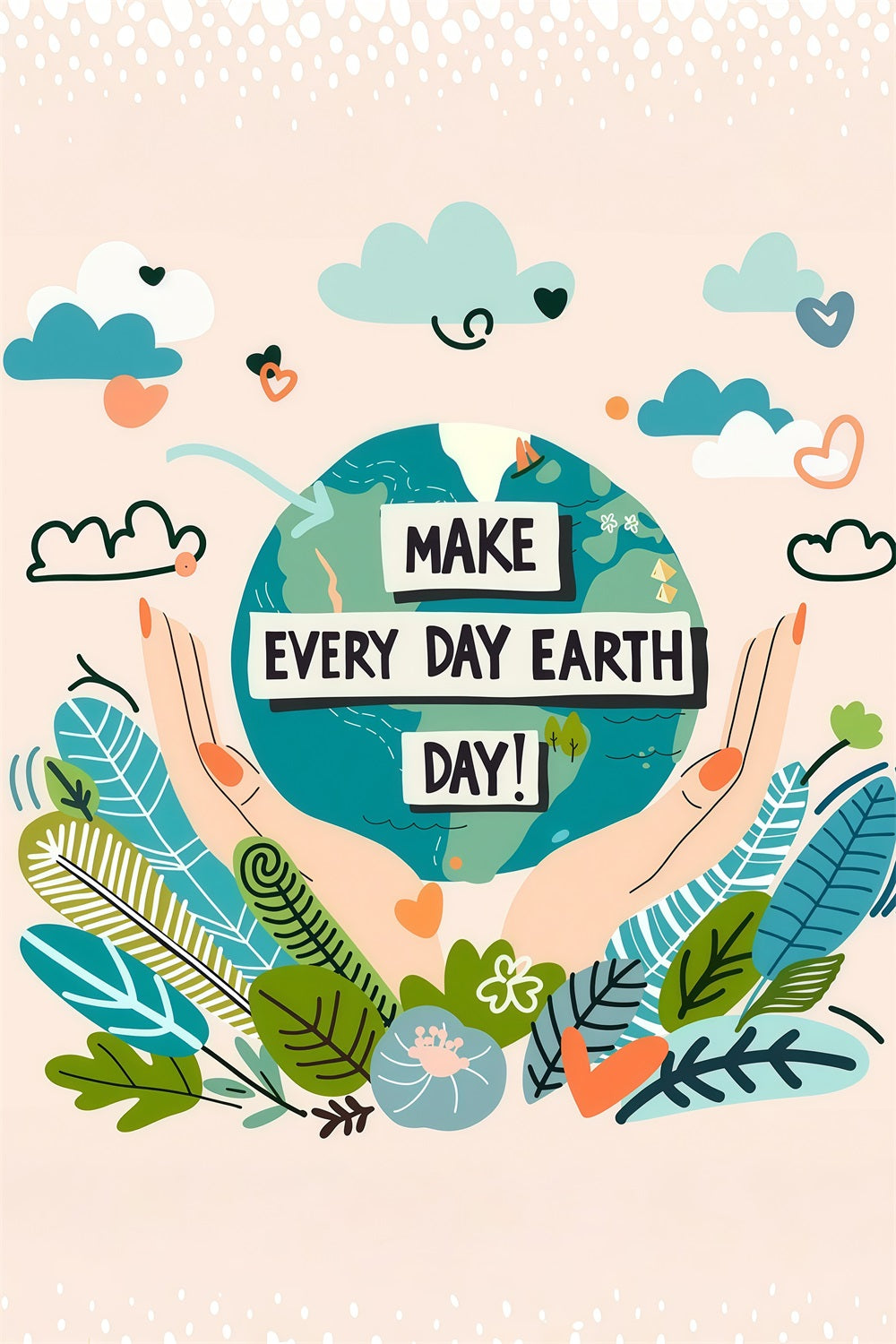 Happy Earth Day Backdrop Make Every Day Earth Day Backdrop UK GTY3-65