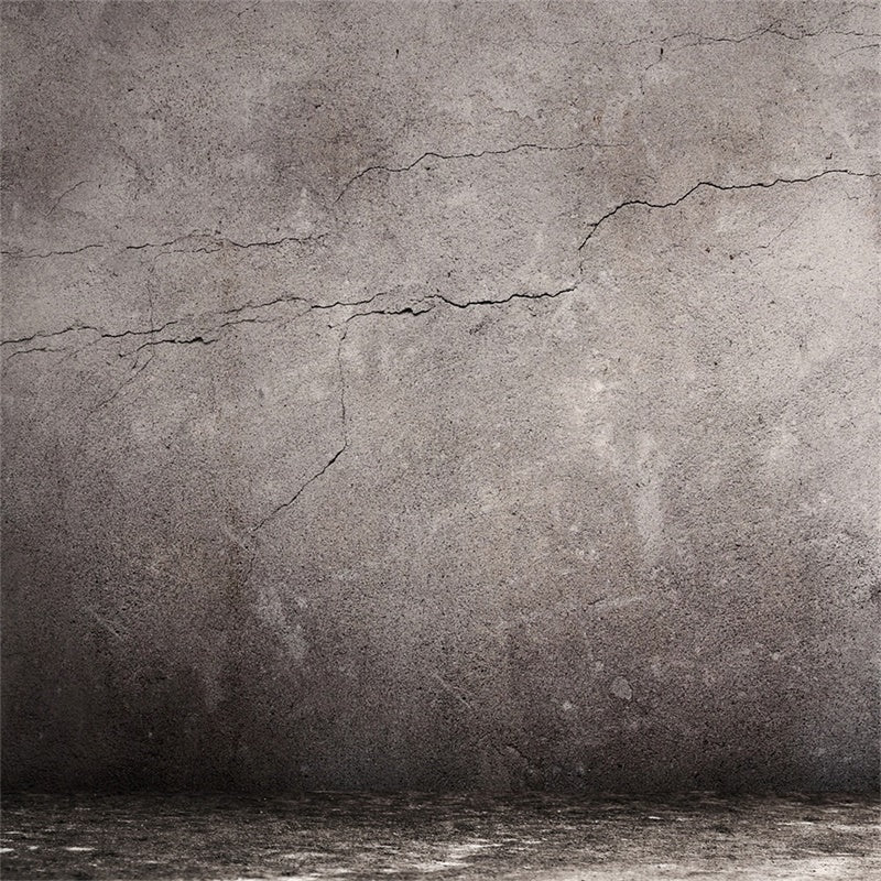 Grey Photo Backdrop Cracked Concrete Rustic Gray Backdrop UK GTY3-77