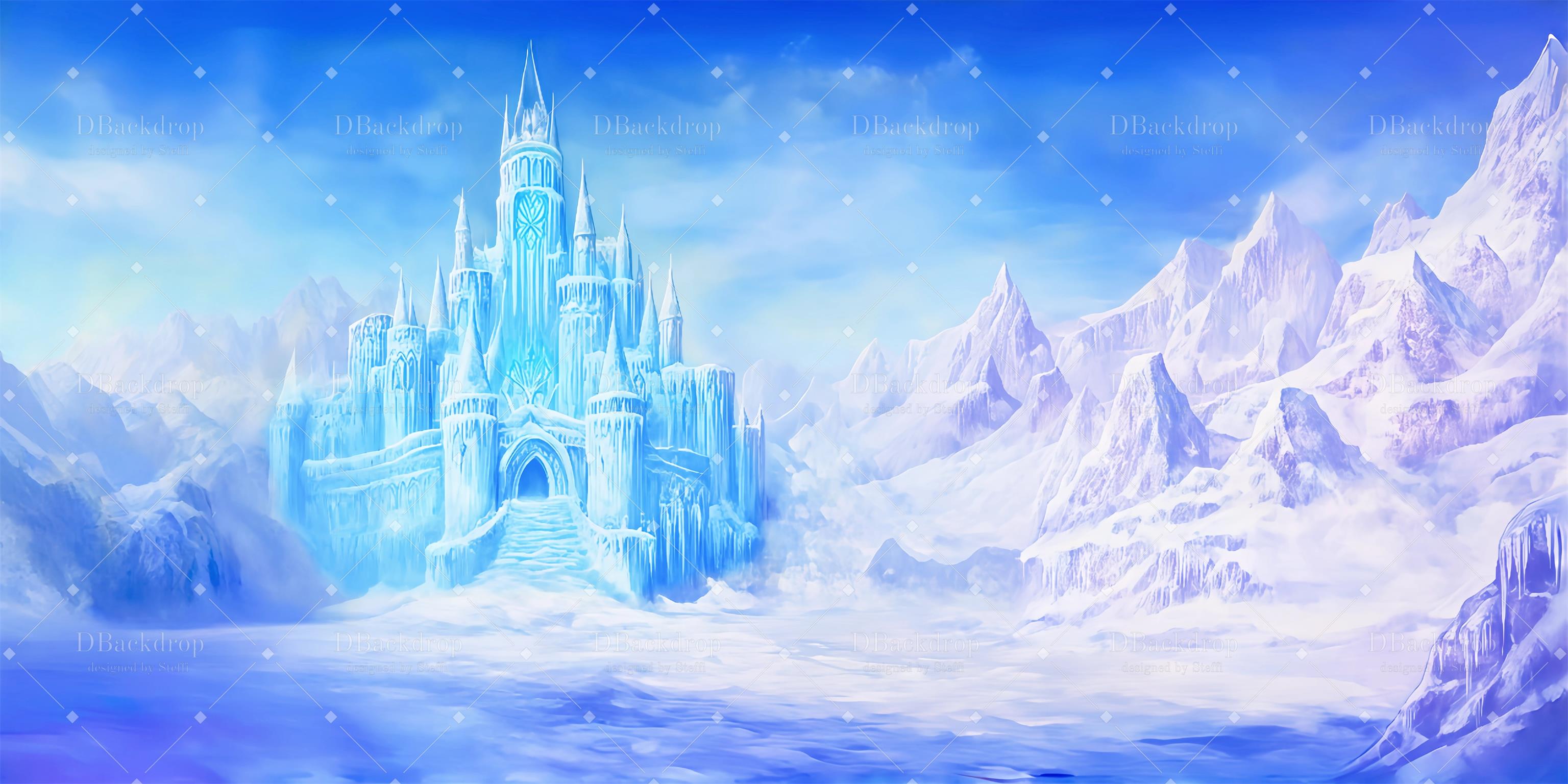 Cheap Theater Backdrops Ice Castle Backdrop for Theater UK CSH59-T45