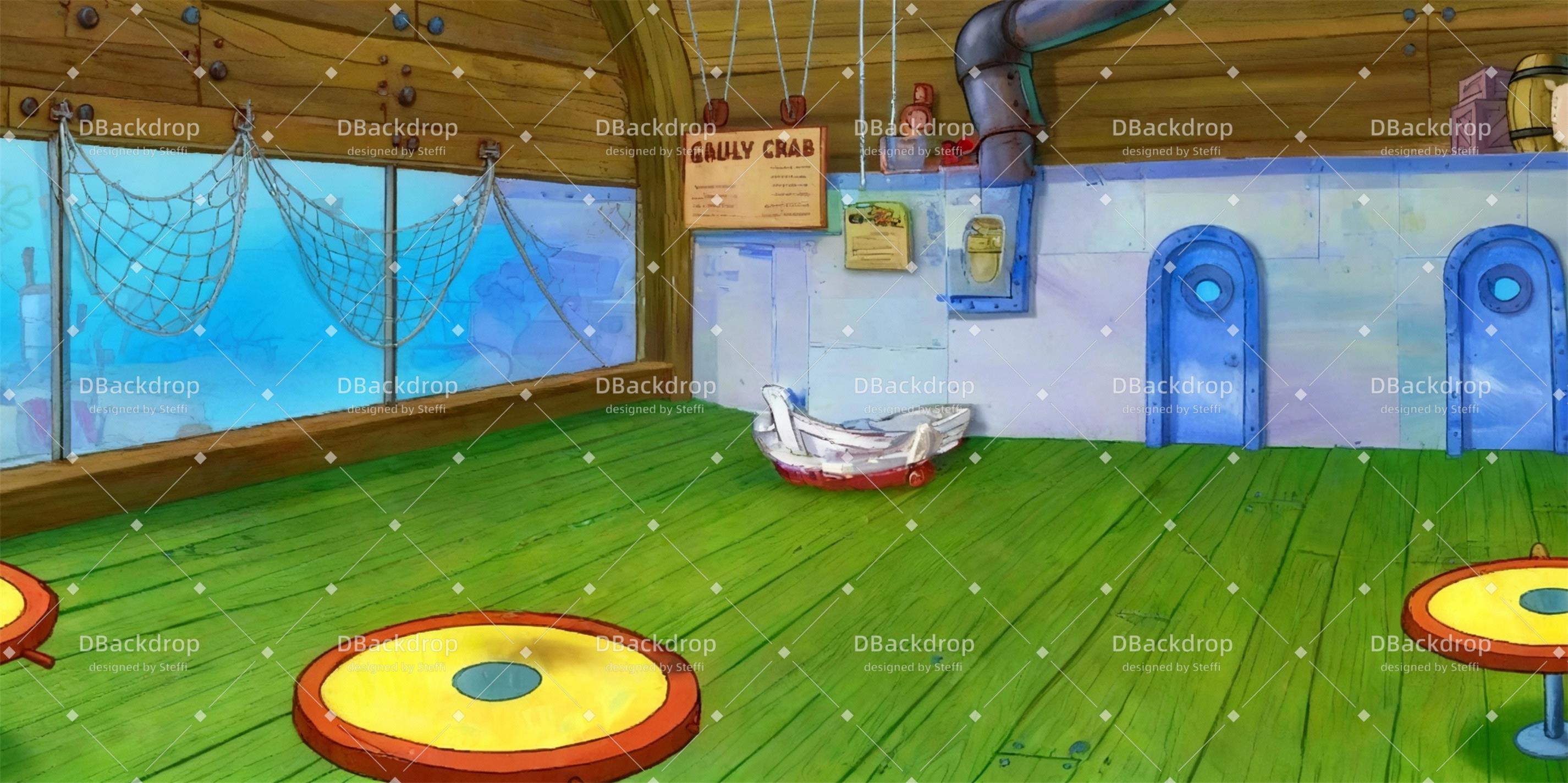 Performance Backdrops Krusty Krab Interior Backdrop Theater UK CSH59-T85