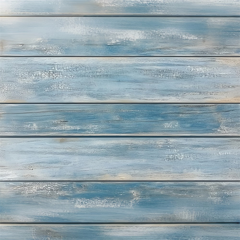 Backdrop Floor Weathered Blue Wooden Floor Backdrop UK LXX2-253