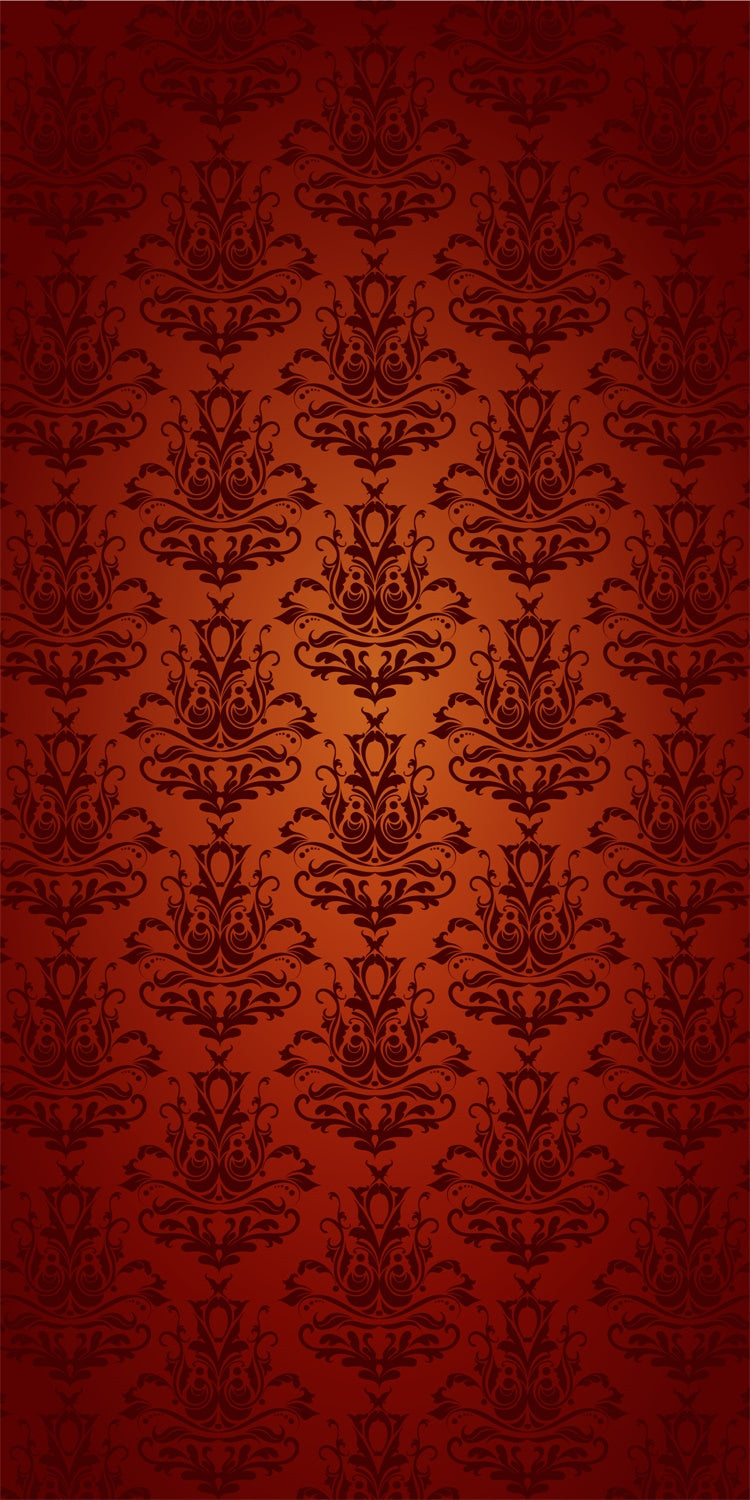 Damask Backdrops Opulent Crimson Baroque Floral Sweep Backdrop UK LXX2-288