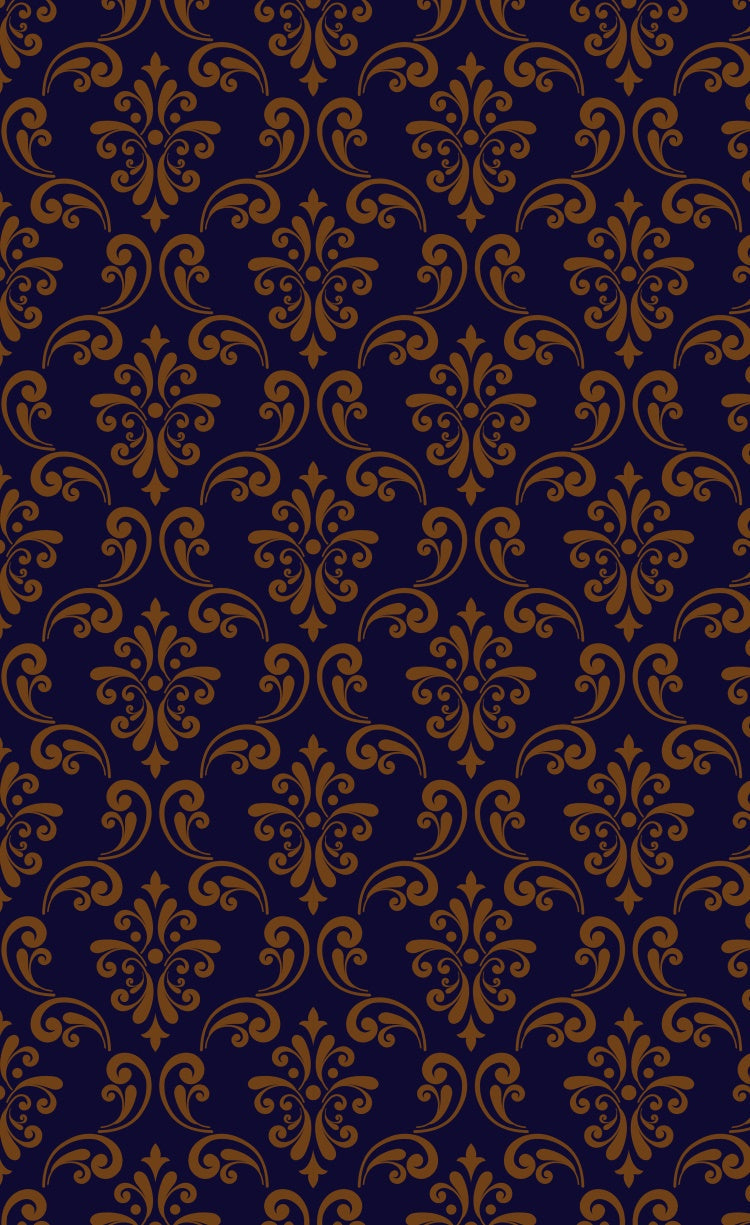 Damask Photo Backdrops Royal Blue Golden Damask Sweep Backdrop UK LXX2-289