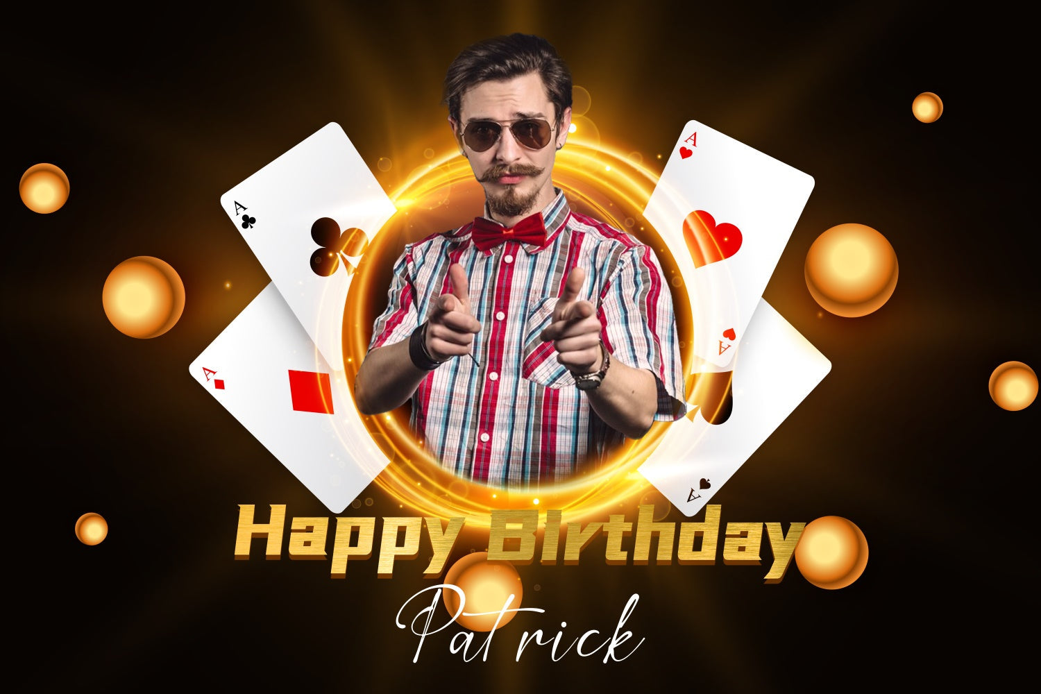 Personalized Backdrop For Birthday Cool Card Party Backdrop UK LXX3-110