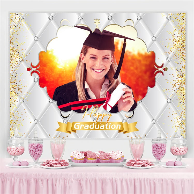 Personalized Graduation Backdrops Elegant Gem Graduation Party Backdrop UK LXX3-157