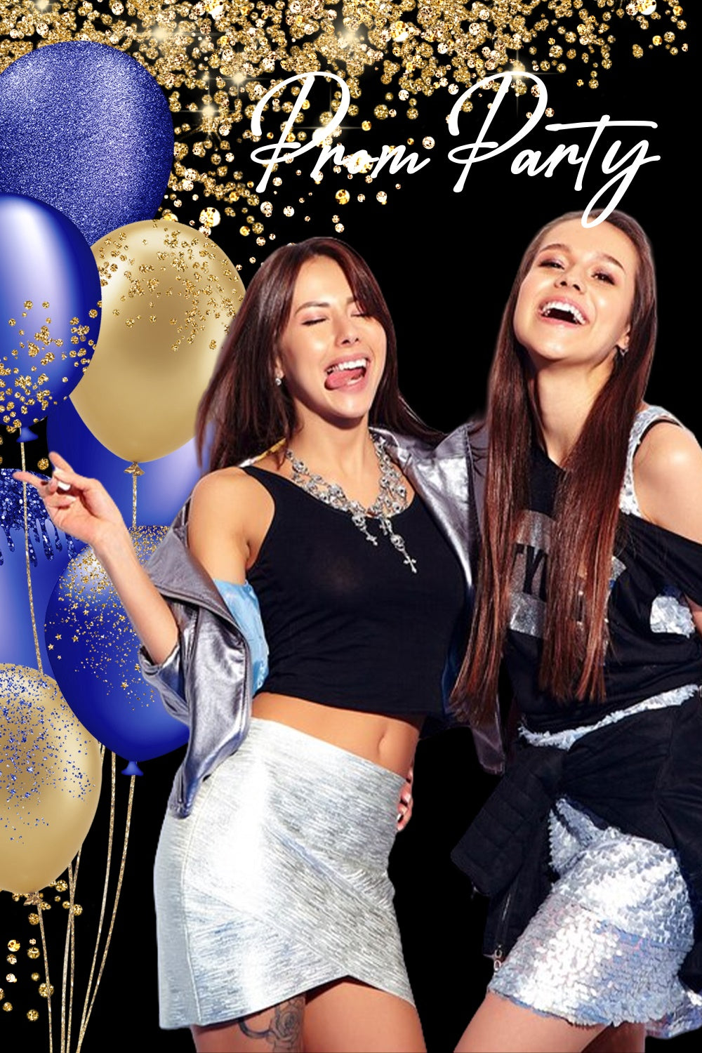 Prom Backdrop Sparkling Balloons Graduation Party Customized Backdrop UK LXX3-165