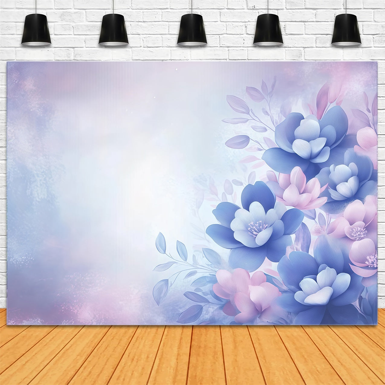 Mothers Day Backdrop Blue Purple Floral Dream Backdrop UK LXX3-34