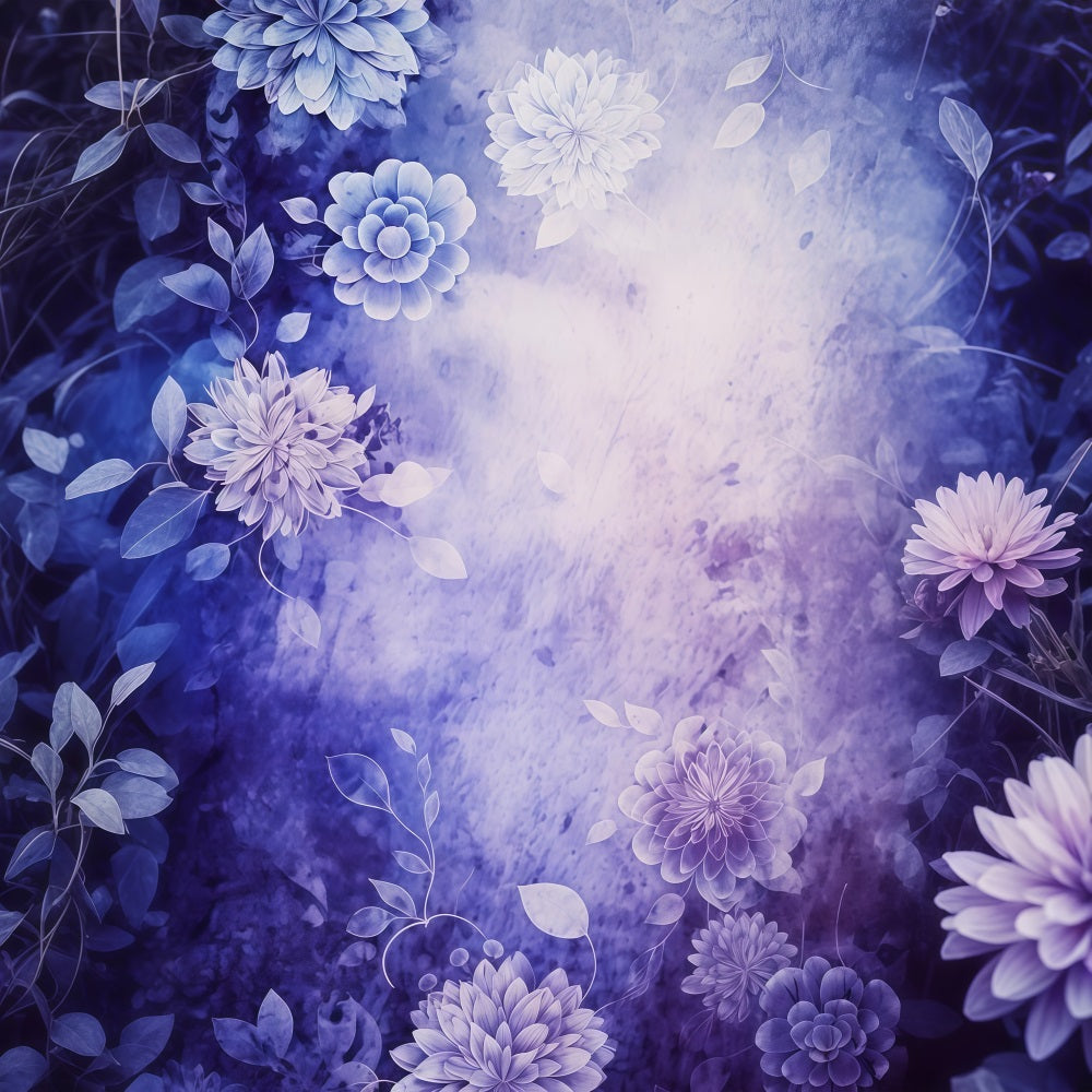 Mother's Day Photo Backdrop Deep Purple Floral Texture Backdrop UK LXX3-35